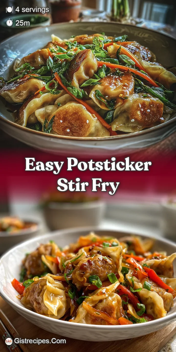 Close-up of glistening potstickers and crisp snap peas in a savory stir fry sauce. Fresh, tempting, and ready to eat with ...