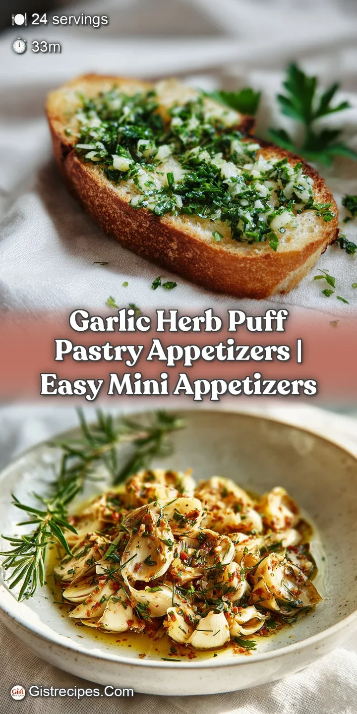 Close-up of a warm, airy puff pastry square, revealing its delicate layers and savory herb topping.