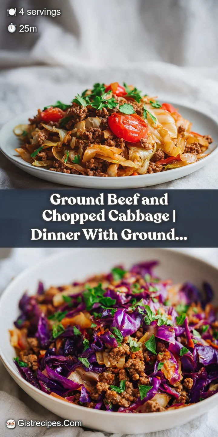 Close-up of glistening, tender ground beef mixed with vibrant, softened cabbage strands.