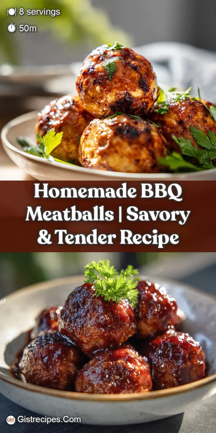 Close-up of a juicy, tender BBQ meatball coated in a thick, caramelized sauce, highlighting its texture and sheen.