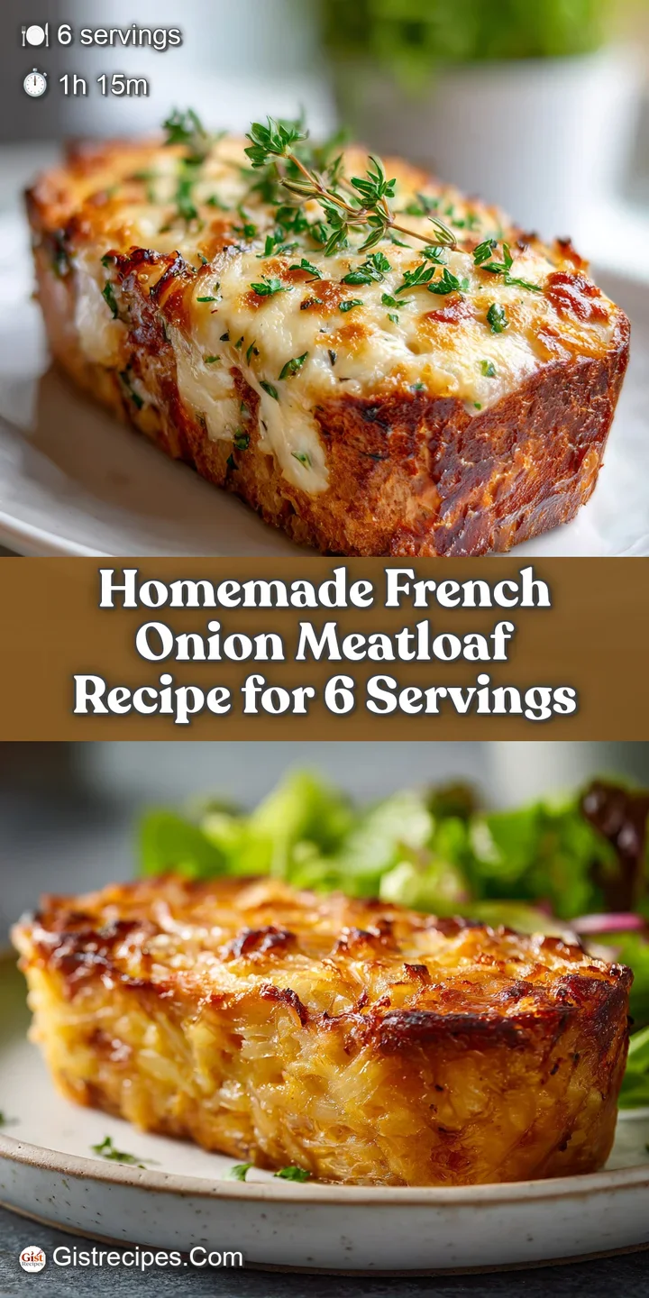 Close-up reveals the juicy texture and glistening surface of the meatloaf, richly coated in dark brown, flavorful carameli...