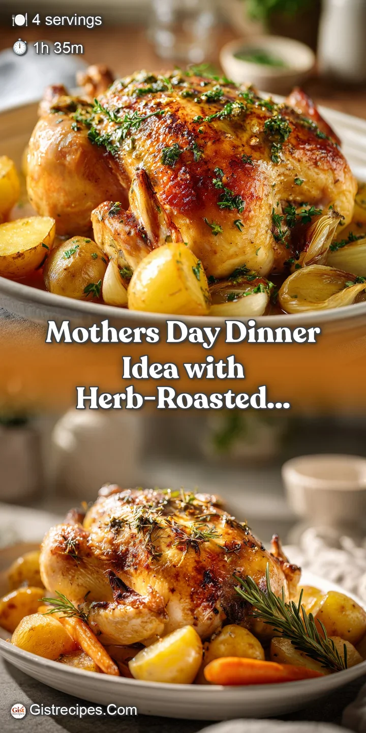 Juicy roasted chicken with crispy, herb-flecked skin. Close-up captures the savory aroma and appetizing golden-brown crust.