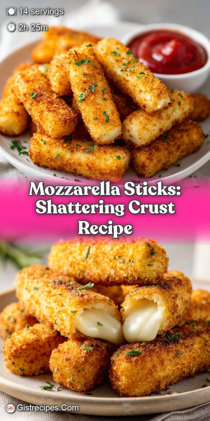 Close-up of a perfectly fried mozzarella stick with stringy, melted cheese being pulled away, hinting at warmth and a sati...