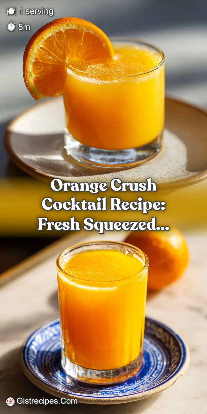 Close-up of a bubbly orange cocktail; droplets cling to the glass. Orange slice provides bright color against the drink's ...