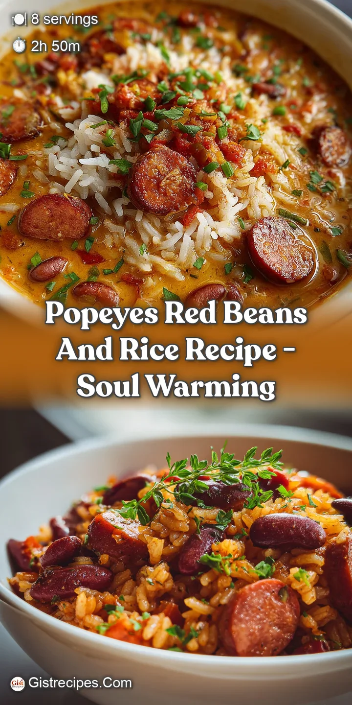 Thick and hearty red beans simmered with fluffy rice and bits of smoked sausage create a rustic, comforting, and satisfyin...