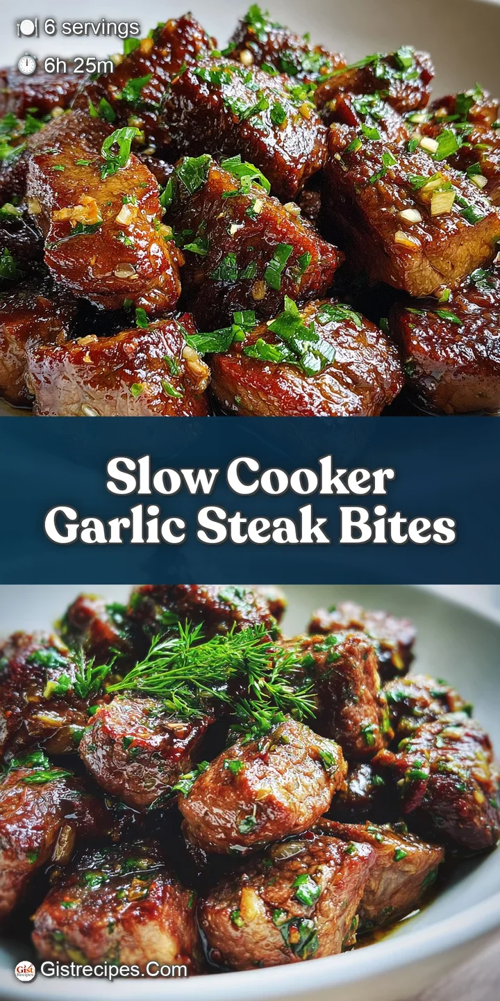 Close-up of tender steak bites glistening with sauce, hints of garlic and herbs, promising a savory bite.