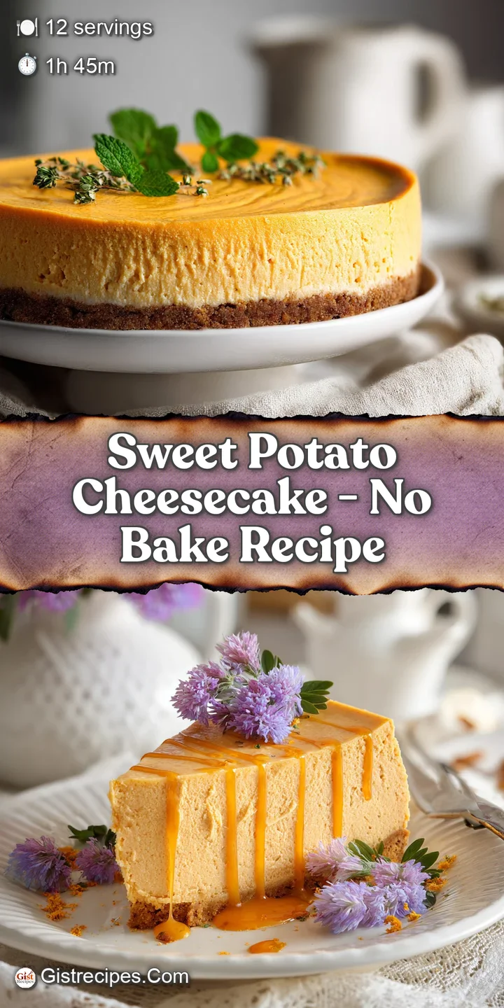 Close up captures the sweet potato cheesecake. Swirls of a fluffy golden tan color, with brown toasted pecans piled on top.