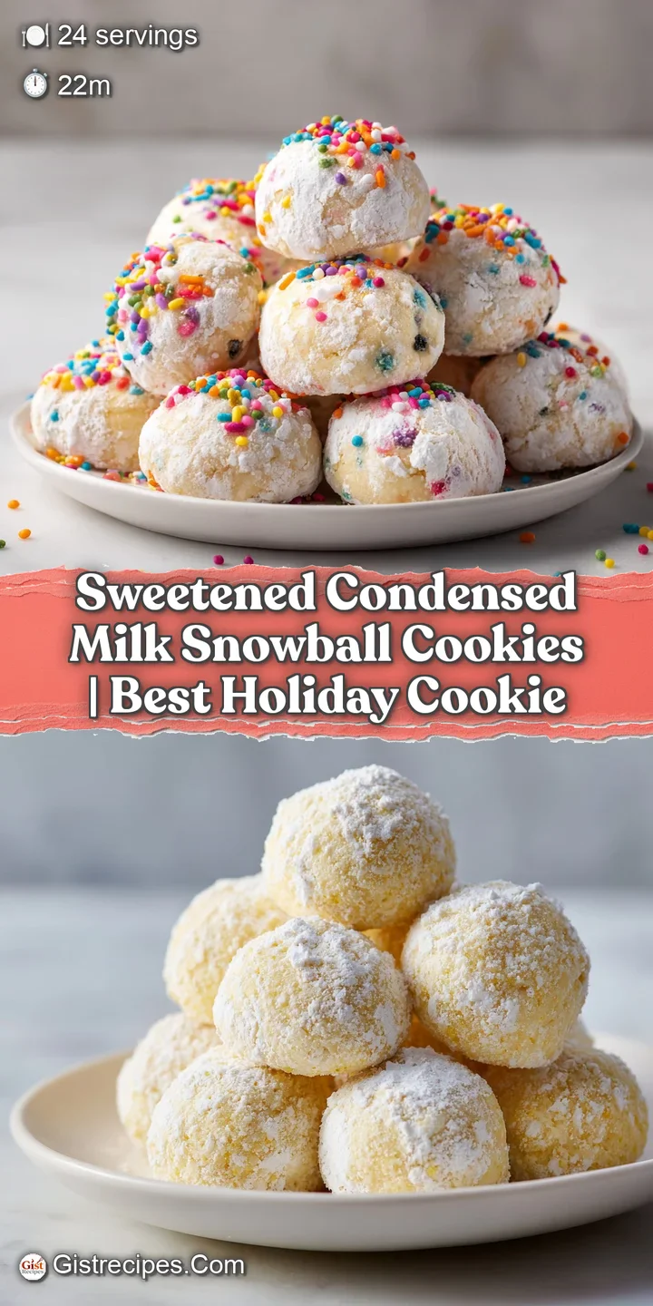 Close-up of a tender snowball cookie, its soft texture highlighted by a generous coating of snowy powdered sugar.