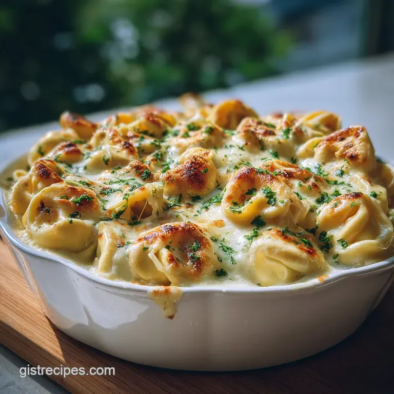 Alfredo Tortellini Bake: Velvety Creaminess