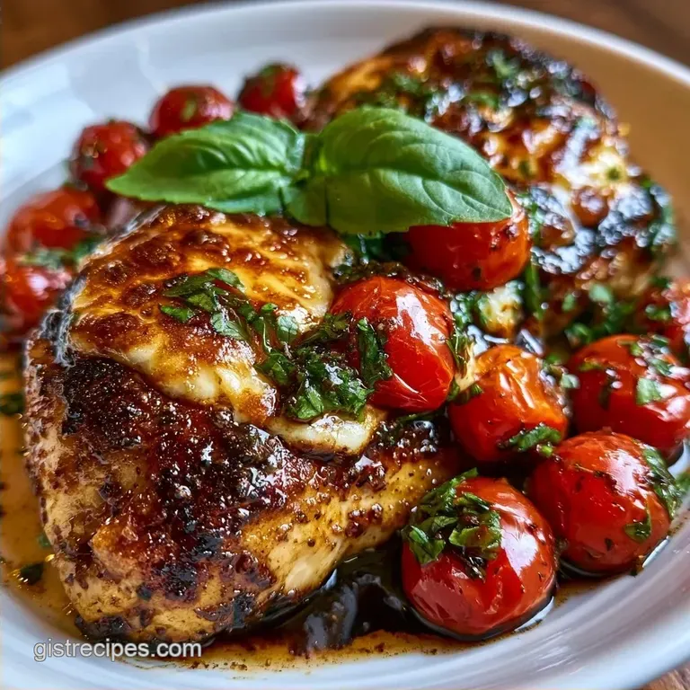 Healthy Balsamic Caprese Chicken