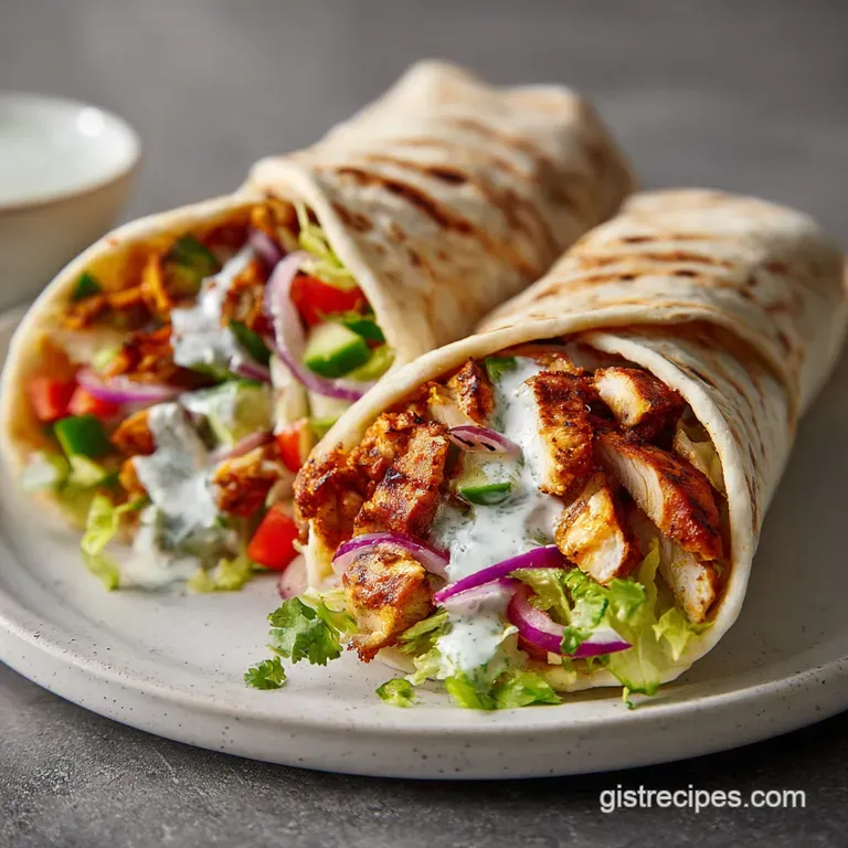 Chicken Shawarma Wrap: Charred & Savory