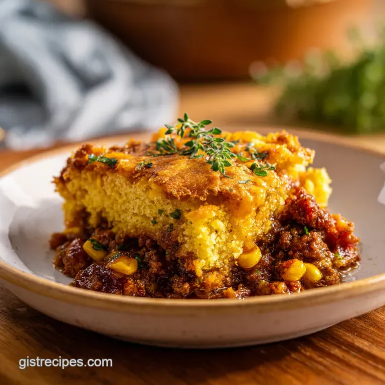 Cowboy Casserole: Savory Beef and Golden Cornbread