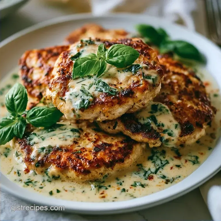 Creamy Basil Chicken: Pan-Seared and Savory