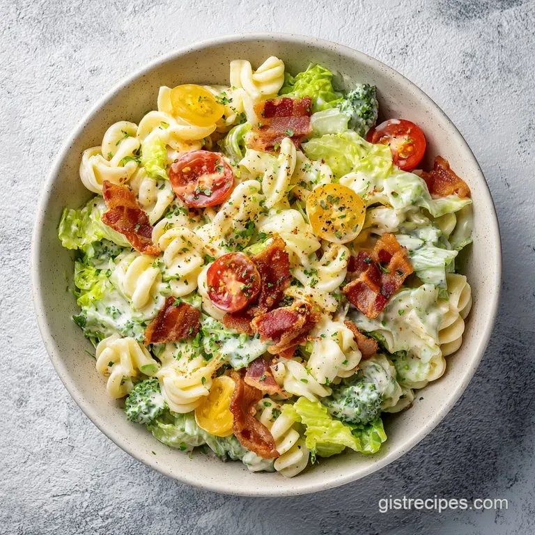 BLT Pasta Salad: Creamy and Crunchy