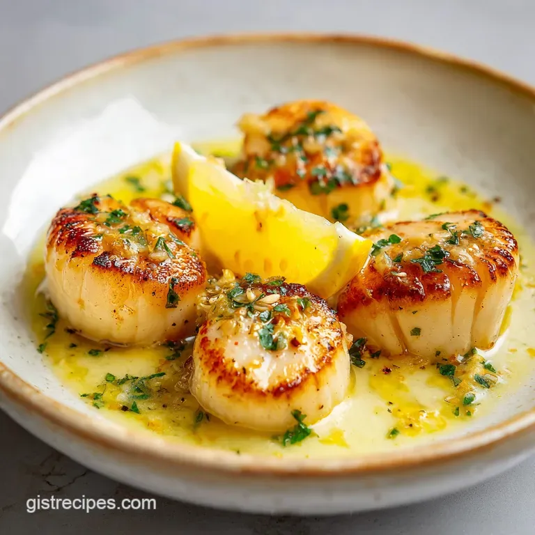 Creamy Lemon Garlic Scallops: Restaurant Style