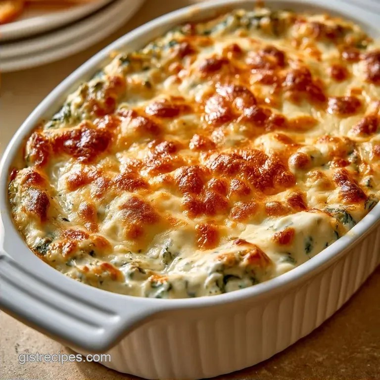 Cheesy Spinach Artichoke Dip: Rich and Bubbly
