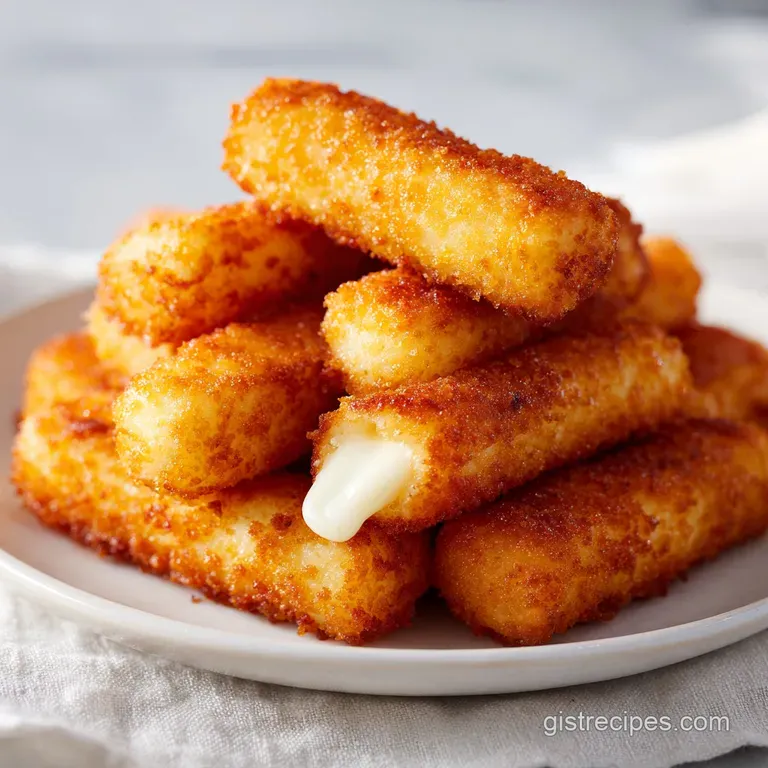 Homemade Crispy Mozzarella Sticks