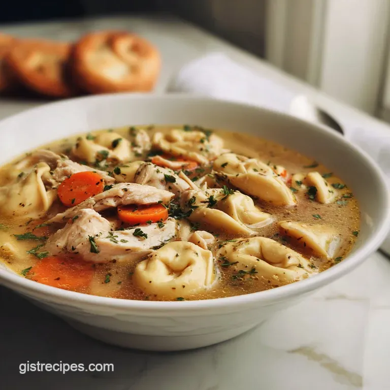 Crockpot Chicken Tortellini Soup