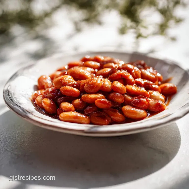 Smoky BBQ Beans Recipe with Thick Glaze