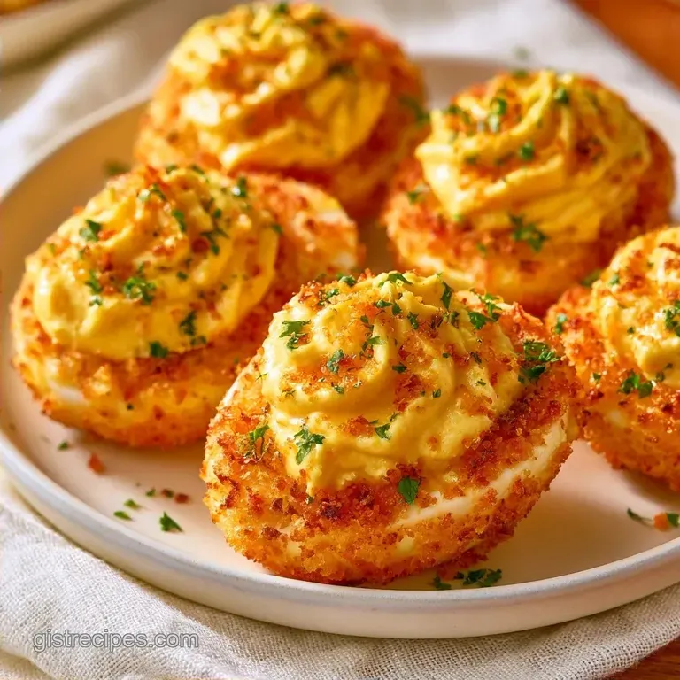 Crispy Fried Deviled Eggs