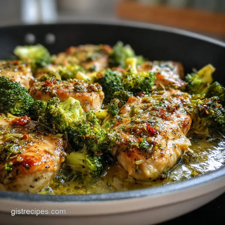Garlic Butter Chicken Broccoli Dinner