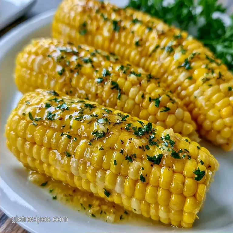 Juicy Corn on the Cob with Garlic Butter