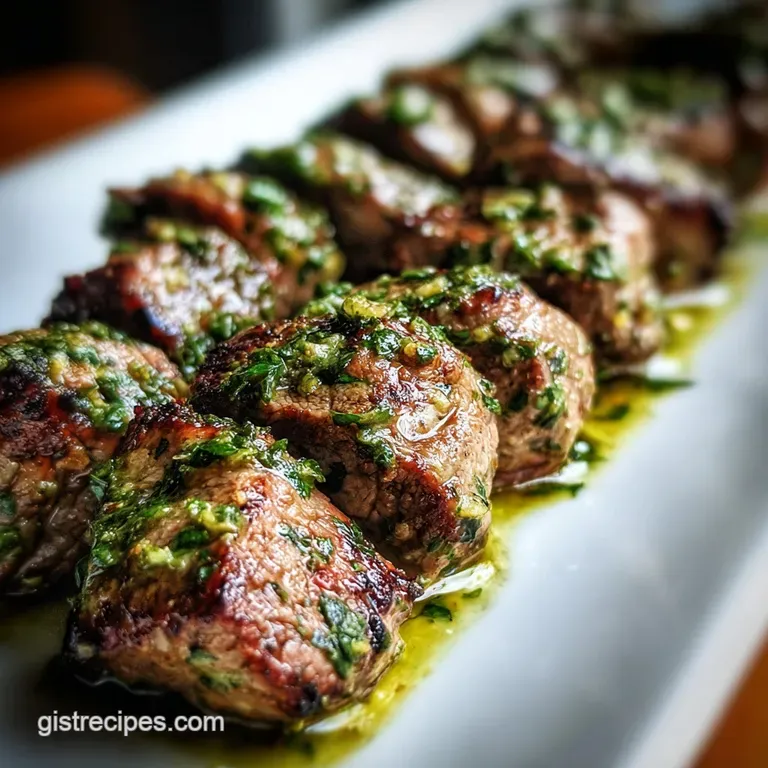 Perfectly seared steak bites piled high on a white plate, glistening with garlic butter, a sprinkle of parsley, and cracke...