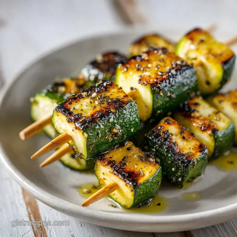 Garlic Butter Zucchini Skewers: Golden and Charred