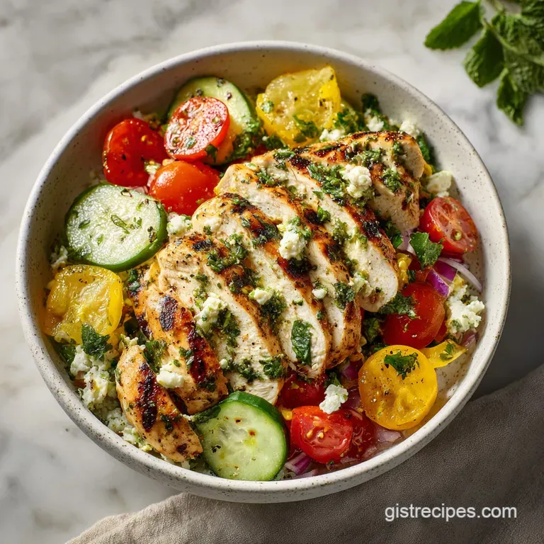 Lunch Dish Idea with Grilled Chicken: Mediterranean Sear
