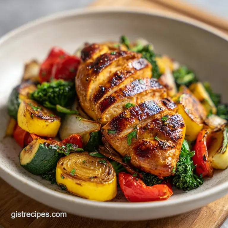 Meal Prep Lunch Idea with Grilled Chicken and Vegetables