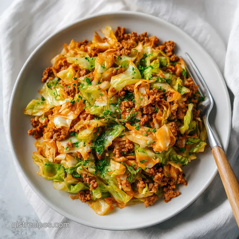 Ground Beef and Chopped Cabbage: Savory and Tender