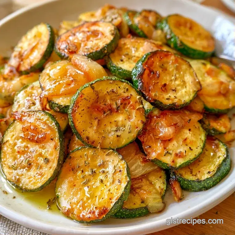 A neat slice of cheesy baked vegetable casserole on a white ceramic plate, garnished with a sprig of fresh parsley.