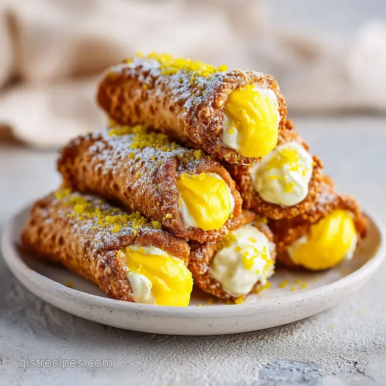 Lemon Meringue Pie Cannoli: Zesty and Crisp