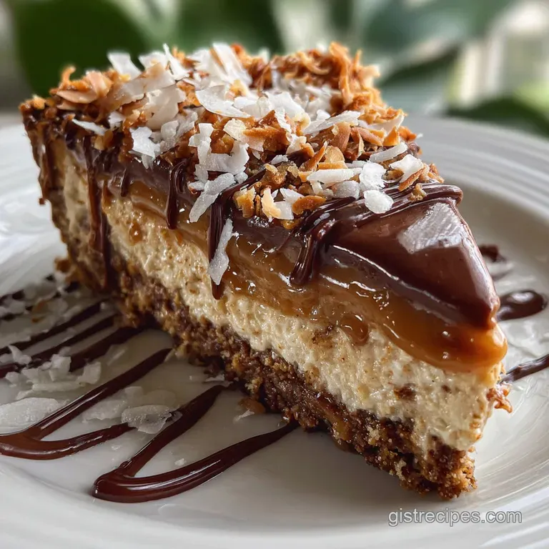 NoBake German Chocolate Cheesecake