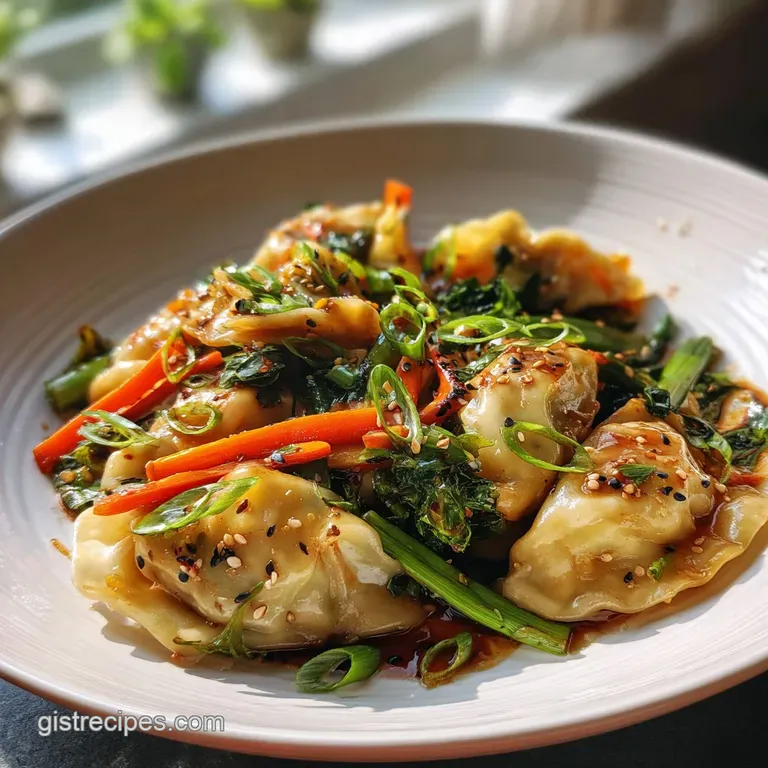 Potsticker Stir Fry: Crisp Dumplings & Ginger Sauce
