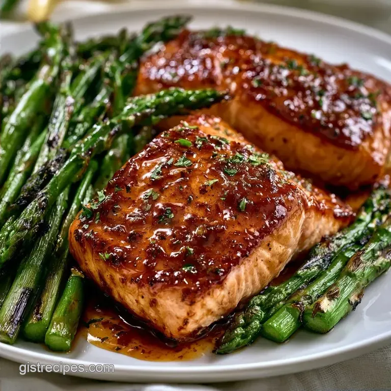 Honey Garlic Salmon & Asparagus in 25 Minutes