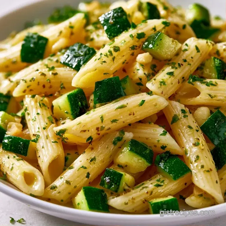 A shallow white bowl filled with colorful pasta, topped with shaved parmesan and a sprig of fresh parsley.
