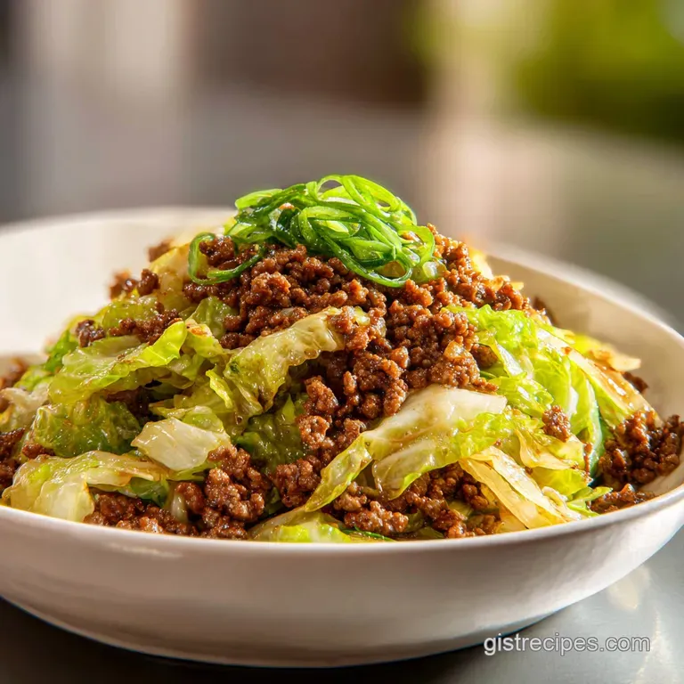 Savory Chinese Ground Beef and Cabbage: Caramelized and Crispy