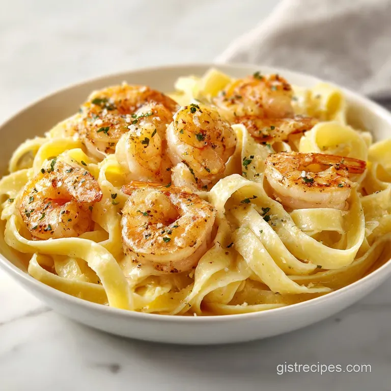 Shrimp Fettuccine Alfredo: One Pan and Creamy