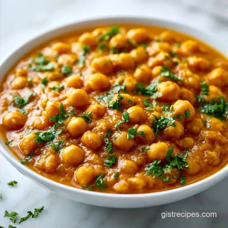 Simple Chickpea Curry with Coconut Milk