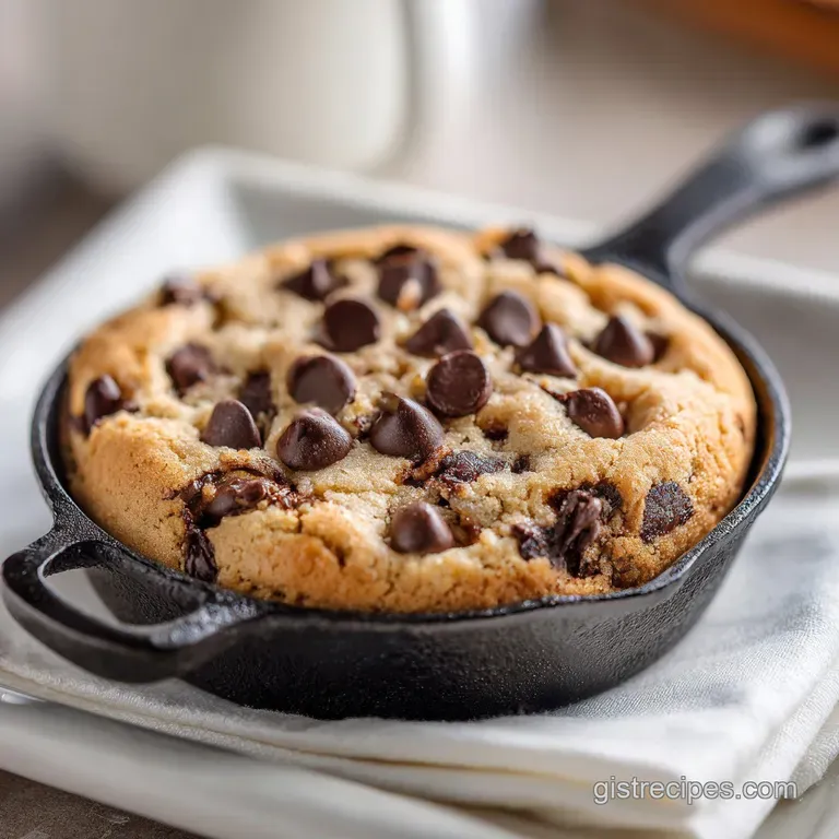 Skillet Chocolate Chip Cookie: Brown Butter Center
