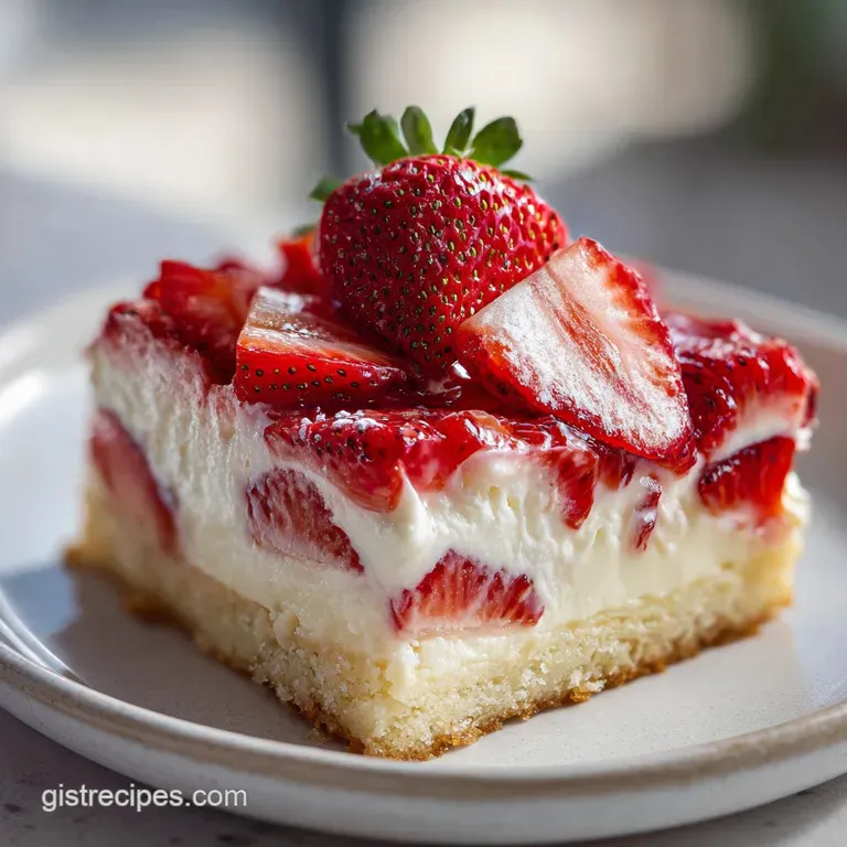 Strawberry Shortcake Cheesecake Bars
