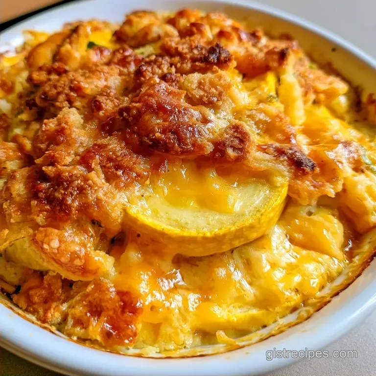 Southern Yellow Squash Casserole with Ritz Topping